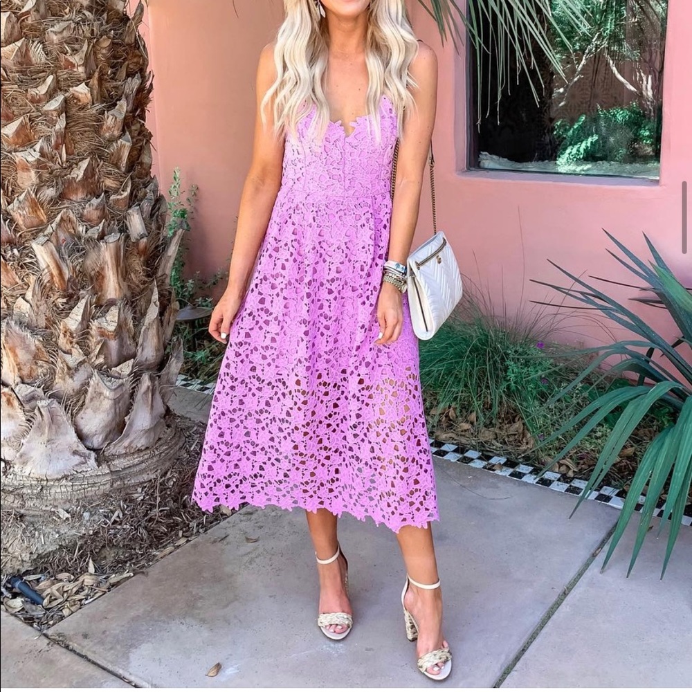 ASTR Lace Midi dress light orchid 🌸